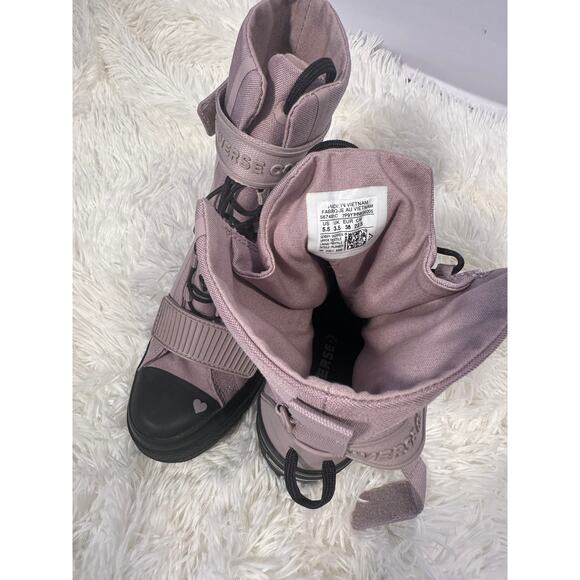 CONVERSE Womens Amethyst Grey Love Fearlessly Chuck Taylor All Star 5.5 - Picture 6 of 10